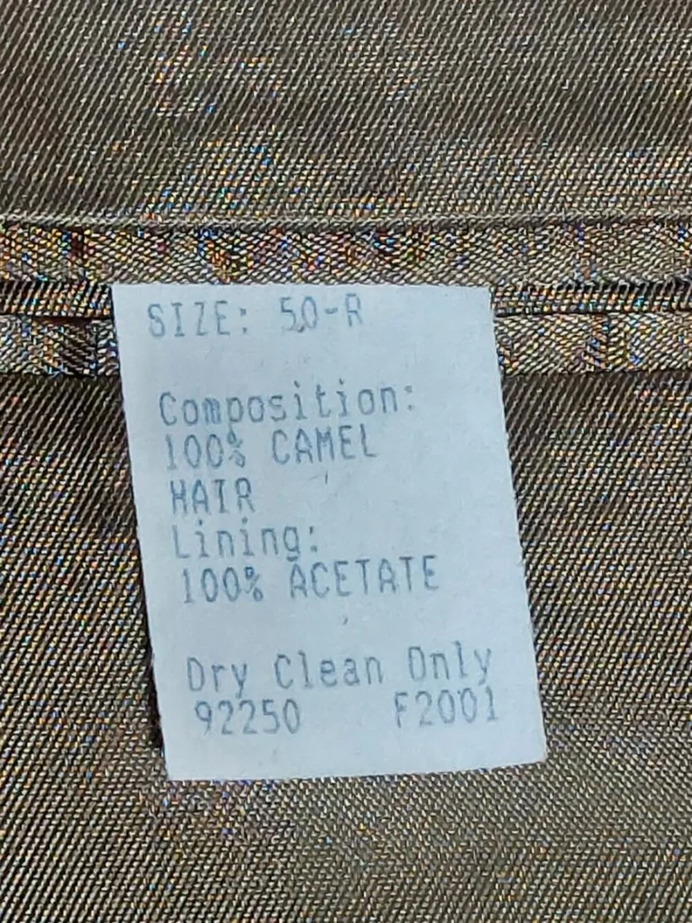 Vintage Evan Picone Men's 100% Camel Hair Blazer Sport Coat Tan Size 50R